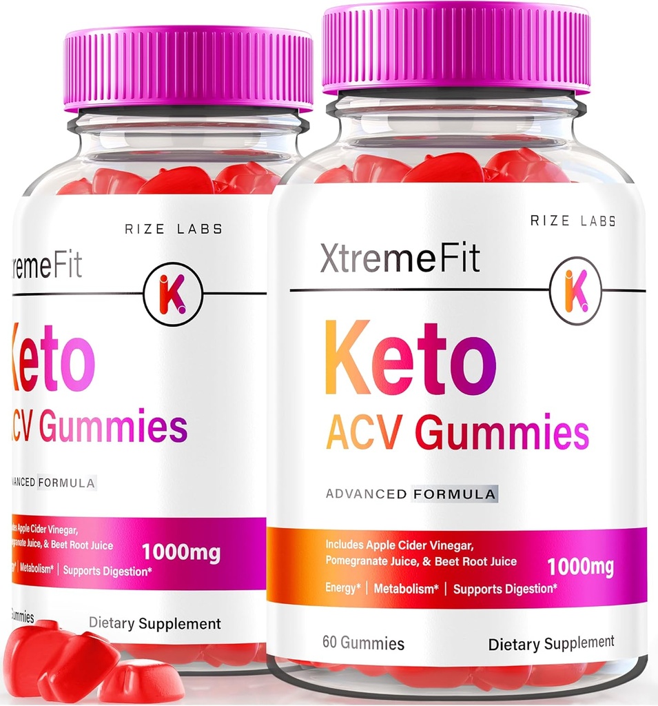 レイズラボ - 高度な減量のためのXtremefit Keto ACVガミー、高度な式、Apple Cider Vinegarサプリメント(120グミー)