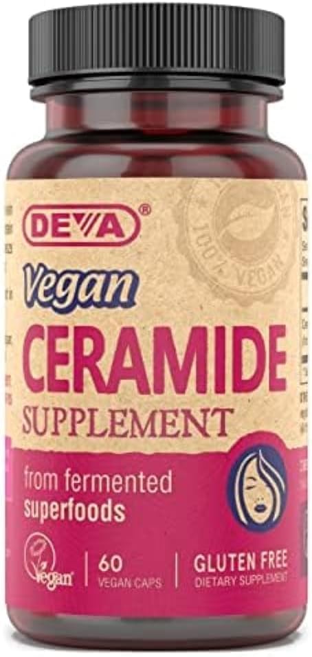 DEVA Vegan Vitamins Skin Restoring Ceramide Supplement Tablets, 60 Count, 1-Pack