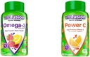 Vitafusion Omega-3 ベリーLemonade 心の健康 Gummies 120 カウントとオレンジ風味のビタミン C 免疫サポート 150 カウント