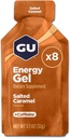 GU Energy Original Sports Nutrition Energy Gel, 8-Count, Salted Caramel