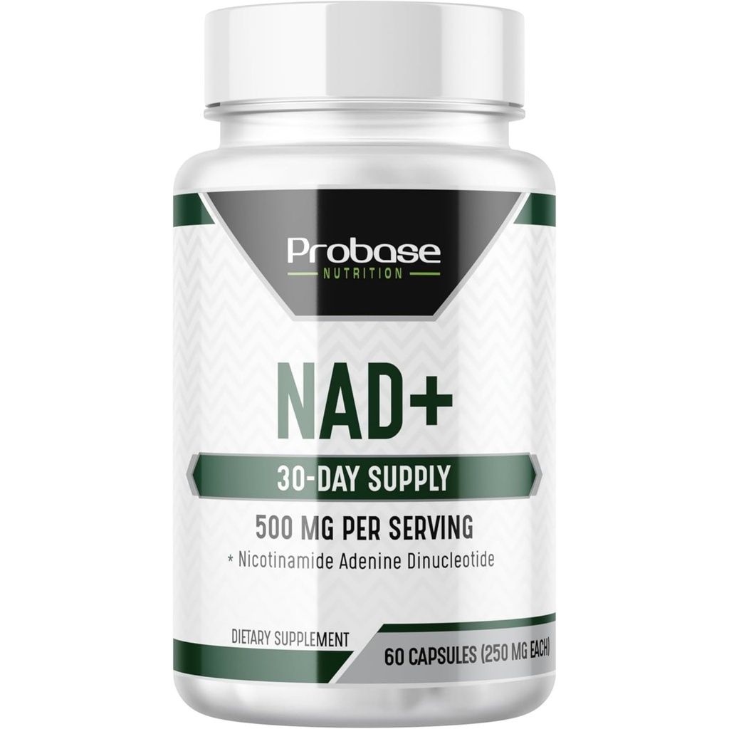 Probaseの栄養のNADの補足500mgの高い効力30日の供給のNADのマキシマイザーはニコチンアミドのリボシドのビーガン非GMOに類似します 第三者テスト済み