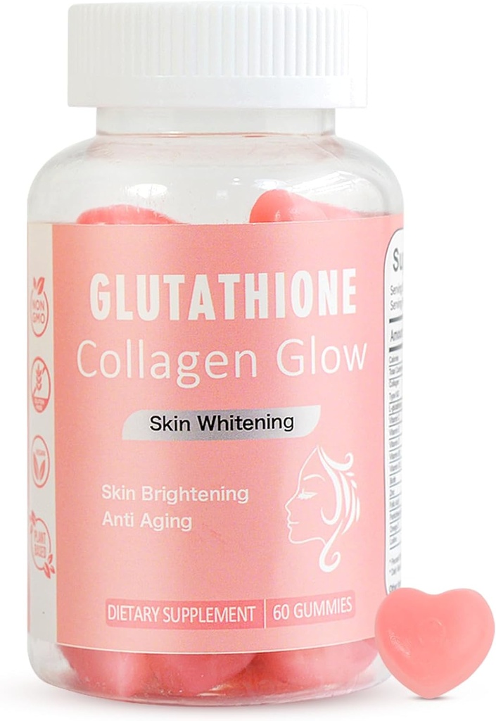 女性のスキンケアと健康のためのグミ、60カウント、スイカ風味のコラージュ肌の輝きのための肌のグミ、有機咀嚼可能なグミのビタミン、ビーガン、グルテンフリー