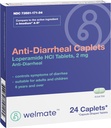 WELMATE - 抗Diarrhealカプレット(24カプレット) - Loperamide HCL 2mg - Diarrhea症状救済 - 症状の軽減 - 症状の軽減 - 抗Diarrheaの病気 - 市販薬 - 市販薬 - 過剰摂取 - 薬 -
