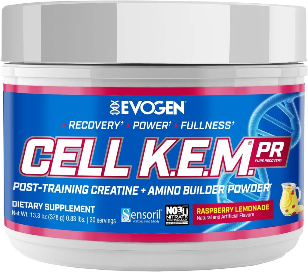 Evogen Cell K.E.M. PR - ワークアウト回復パウダー&マッスルビルダー | クレアチンモノハイドレート、BCAAパウダー、ERA | 回復、強度と完全性をサポート | ラズベリーモナード | 30 サービング