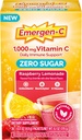 毎日の免疫サポートカフェインのためのEmergen-Cのゼロ砂糖1000のmgのビタミンCの粉は亜鉛およびマンガン、Bのビタミンおよび電解物、ラズベリーのLemonadeの味- 36の計算と補います