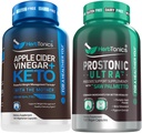 Herbtonics Apple Cider Vinegar Capsules Plus Keto BHB | 女性と男性の脂肪燃焼&減量サプリメント - 男性の健康のための前立腺サポートサプリメント | ソーパルメット・ベータ・シトステロール