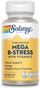 SOLARAY Mega Vitamin B-Stress, Timed-Release Vitamin B Complex with 1000 mg of Vitamin C for Stress, Energy, Red Blood Cell & Immune Support, 60 Day Guarantee, Vegan, 20 Servings, 60 VegCaps