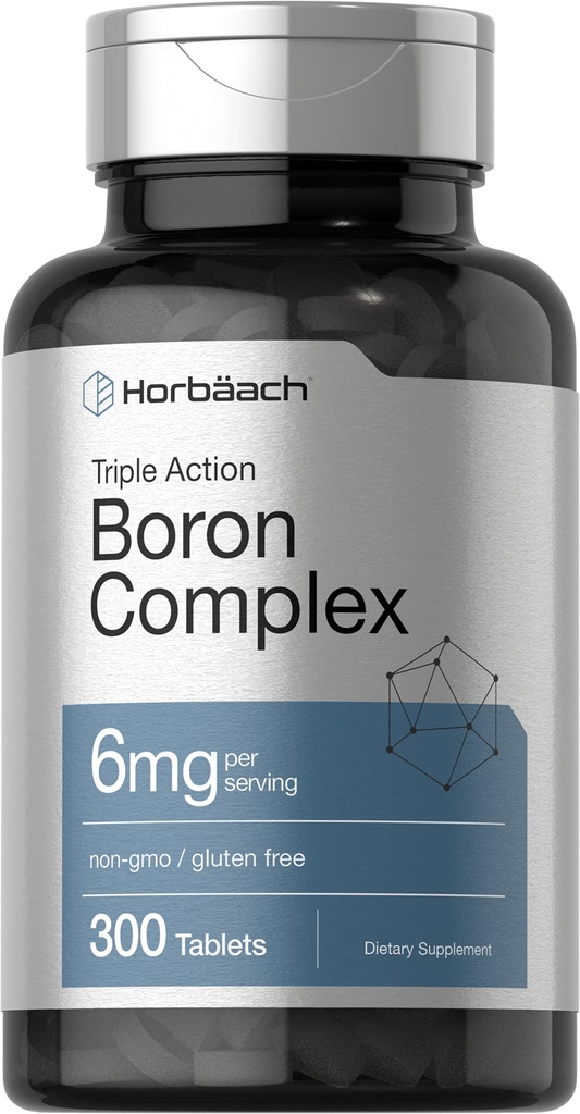 ホルバハチ トリプル ボロンコンプレックス 6mg サプリメント | 300錠 | 男性・女性向け | ベジタリアン・非GMO・グルテンフリー | トリプルアクション ボロン クリエイト・ボロン グリシナーテ・ボロン アパレート