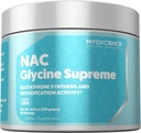 MYOXCIENCE NAC Glycine Supreme | N-Acetyl-L-Cysteine, グリシン, タウリンコンビネーション(ナチュラルピーチ&パイナップルフレーバー) (30 サービング)