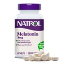 Natrol Melatonin 3 mg, 休息のための栄養補助食品, 大人のための睡眠サプリメント, 60 メラトニン錠, 60 日の供給