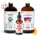 LIQUIDHEALTHのメガ エネルギーBコンプレックスが付いている大人のための高性能のビタミンの束、完全な多数のMultivitamin及び有機性ビタミンB12の低下-ブーストの自然なエネルギー及び改善の運動性能