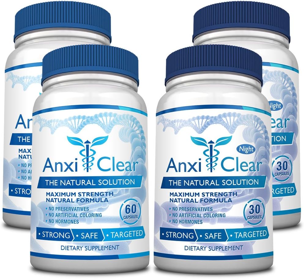 消費者の健康AnxiClear - 気分を増やす, 心は、セロトニンレベルを上昇させる - 5-HTP, L-thianine - 2 日 + 2 夜