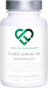 Curcumin 95 Advanced、60カプセル、高強度クルクミン(ターメリックの活性成分)、95%クルクミノids + BioPerine®(ブラックペッパーエキス)、ビタミンD、トマト、ジンジャールート、GMP承認