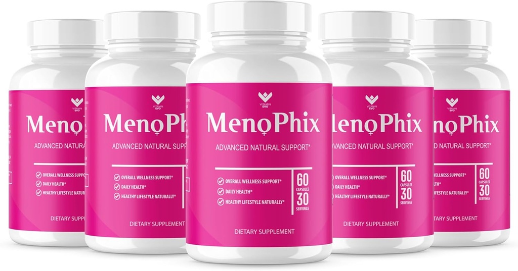 (5 パック) MenoPhix Menopause Natural Support Capsules - Meno Phix Supplement, Meno Phix Menopause, MenoPhix Supplements for Women Natural Support, MenoPhix Reviews (300 Capsules) 5ヶ月サプライ