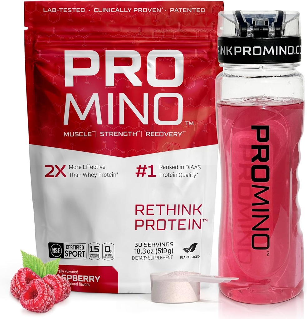 Promino®エッセンシャルアミノ酸筋ドリンク - 2Xより効果的Whey - NSFスポーツのために認定 - 砂糖フリー回復燃料 - ラズベリー、30のサービング