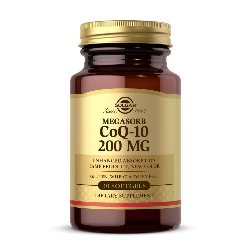 Solgar MegasorbのCoQ-10 200のmg - 30のSoftgels -高められた吸収-グルテンフリーの酪農場- 30のサービング