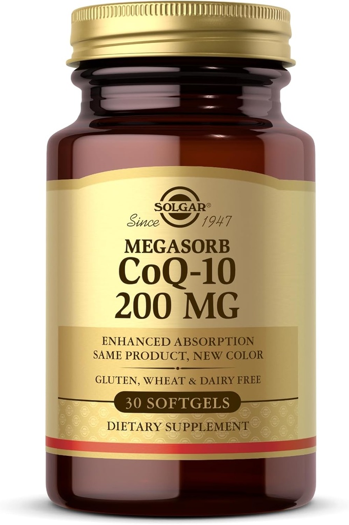 Solgar MegasorbのCoQ-10 200のmg - 30のSoftgels -高められた吸収-グルテンフリーの酪農場- 30のサービング