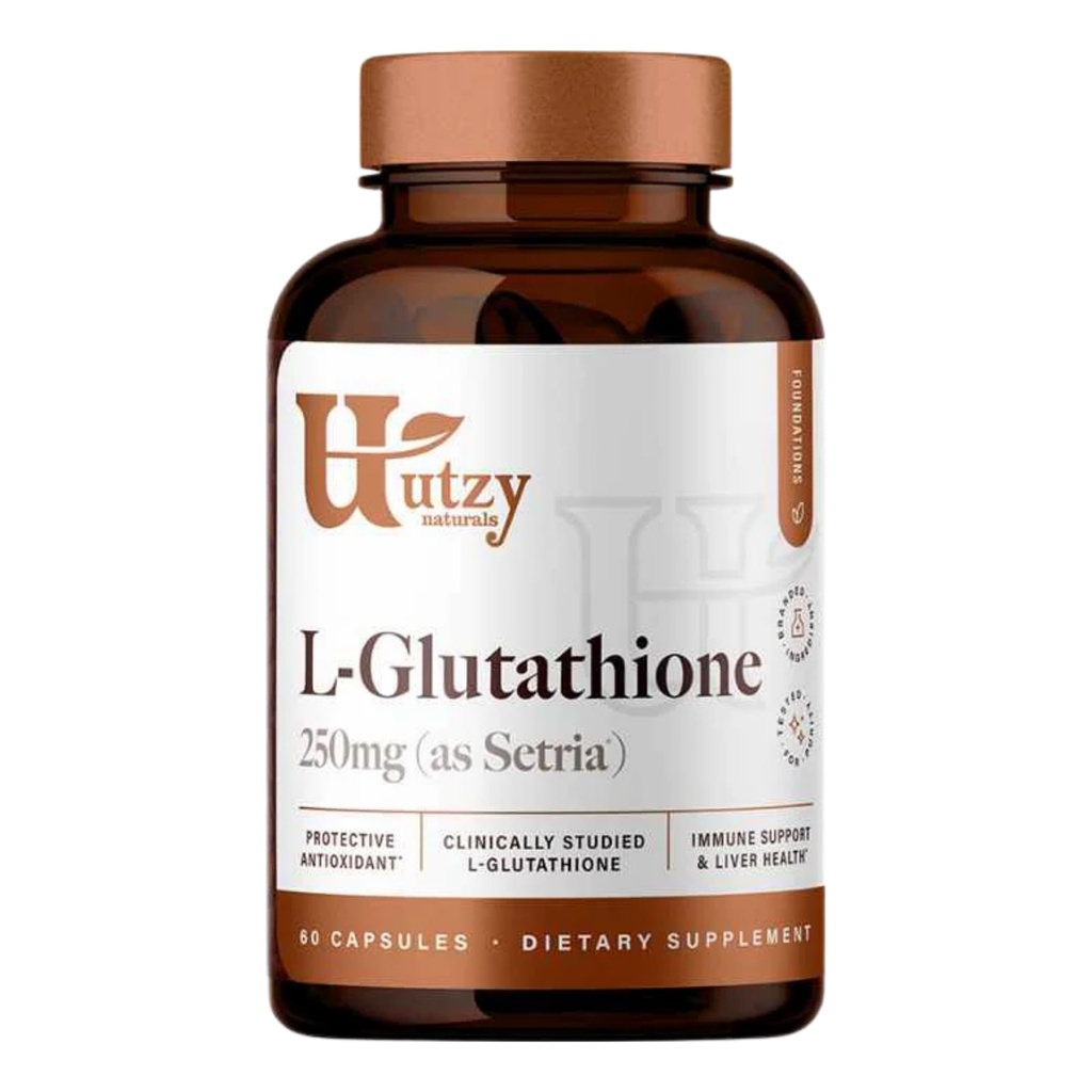 Utzy Naturals L-Glutathione | 免疫健康と抗酸化力サポート | Setria® 250mg フォームグルタチオンを削減 | 高吸収 | アメリカ製 | 60カプセル