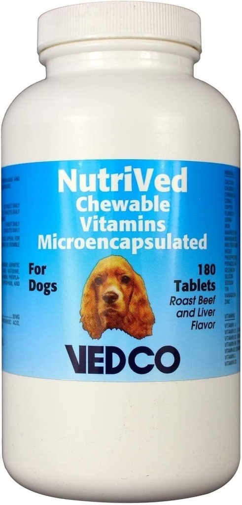 犬のためのVedco NutriVedのChewableビタミン180のタブレット