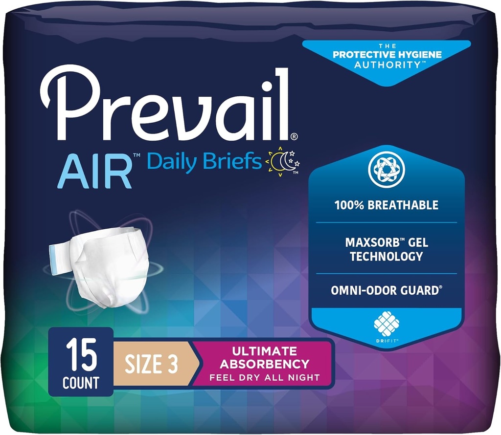 Prevail Breezers 360の本能の報告書、最終的な吸収性、サイズ3、15の計算(パッケージ4)