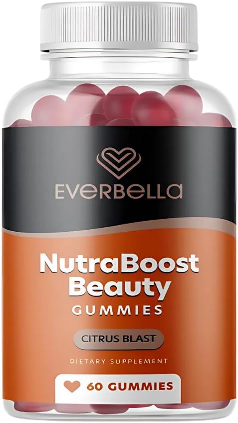 Nutraboostの美のグミ、ビーガンコラーゲンブースター、Biotin、皮の毛および釘、ビタミンA、E、C、Citrusの味、30日の供給、砂糖なし