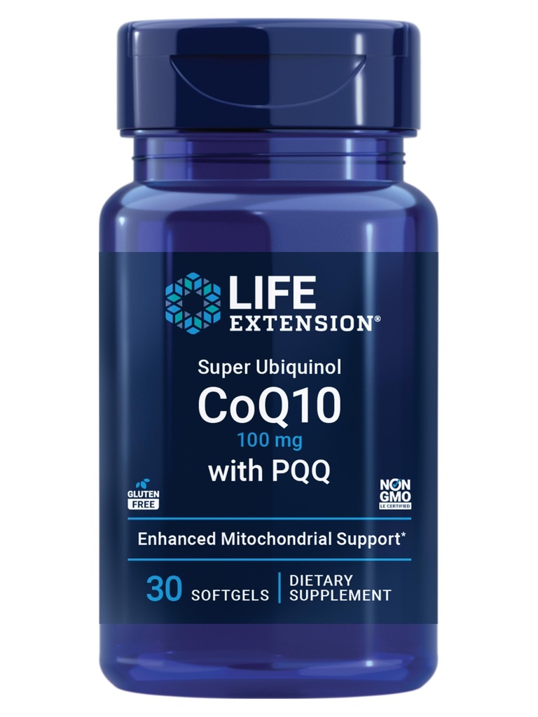 PQQ、coenzyme Q10、pyrroloquinoline Quinone、中心の健康の補足、最高の吸収、100のmg、非GMO、グルテンフリー、30のsoftgelsの生命延長極度のUbiquinol CoQ10