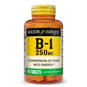 MASON の自然なビタミン B,1 のチアミン 250 の mg、100 日の供給の食事療法の補足、容易に、Swallow のタブレット、サポート エネルギー生産及び健康な代謝