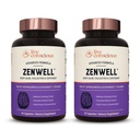 生きているConscious KSM-66 Ashwagandhaの補足w/L Theanine & AlphaWave - ZenWell 毎日ストレス救済、認知症、脳の健康 - 男性と女性のためのアシュワガンダ - 60カプセル(2パック)