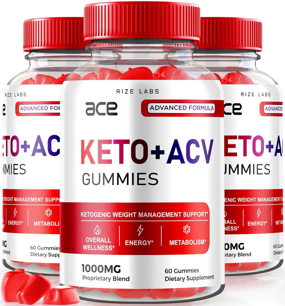 レイズラボ - エースケトACVグミー、高度な減量1000mg、アップルサイダーバインガーサプリメント(180グミー)