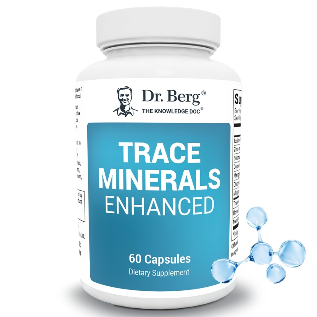 博士。 バーグトレース鉱物強化コンプレックス - 亜鉛10mgを含む70 +ミネラルで完了 - サプリメント - 60カプセル