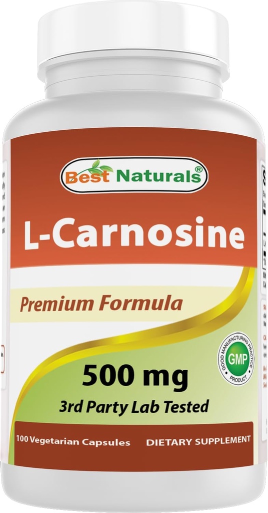 ベストナチュラル L-カルノシン 500 mg 100 Vcaps (100 カウント (パック 1))