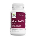 テリー自然にビタミンD3 - 骨の健康と骨の強さの補足 - 免疫システムと脳サポートのための栄養補助食品 - 5,000 IUビタミンDは混合されたベリー風味のタブレット - 90のChewableタブレット