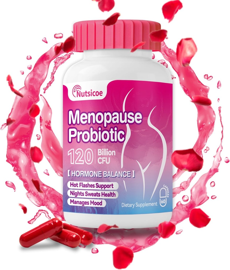 女性の月経閉止サプリメント - pHバランスのための120億CFU女性のプロバイオティクス - ホットフラッシュ、ナイトスウェット、気分のスイング、ホルモンバランスのためのオールナチュラルプロバイオティクス - 60カプセル
