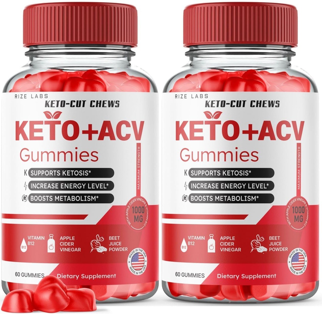 (2パック) Keto-Cut Chews ACV Gummies - Keto-Cut Chews Premium Keto ACV 上級減量、Keto + ACV Gummy、Keto Cut Chews 最大強度サプリメント、KetoCut Chews レビュー(120 Gummies)