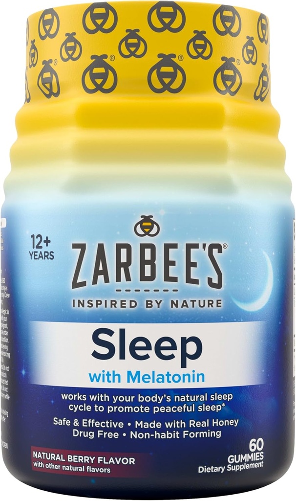 ZarbeeのMelatoninのグミー3mgの睡眠の補足は平和な睡眠、自然な混合されたフルーツの味、大人のGummyの年齢12を、60の計算促進します