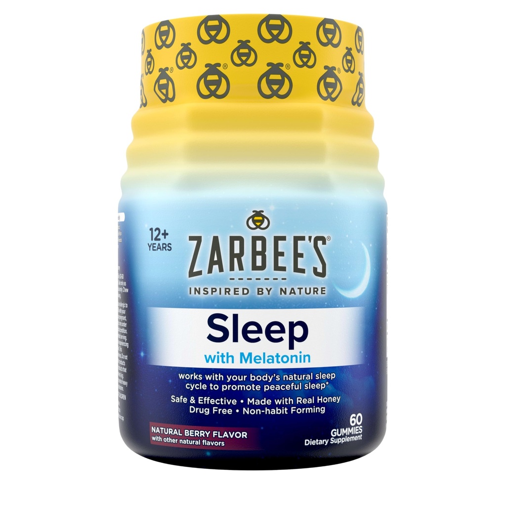 ZarbeeのMelatoninのグミー3mgの睡眠の補足は平和な睡眠、自然な混合されたフルーツの味、大人のGummyの年齢12を、60の計算促進します