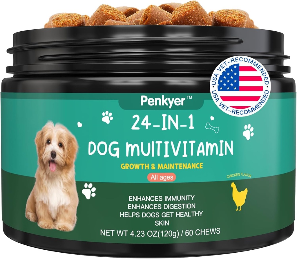 犬のグルコサミン・コンドロイチンMultivitamins Chewsの犬のための犬のMultivitaminのChewableビタミンは皮のコートの心臓健康ペット ヒップ及び犬の免除のための共同サポート補足を扱います