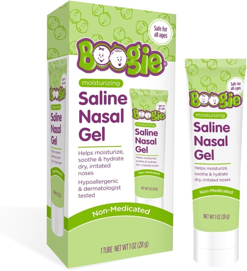 Boogie Saline Nasal Gel、アロエとイソトニックサリン、ソワーズ、ヒドロワーズ、ドライまたはイリテートノーズ、アンセンテード、1パック