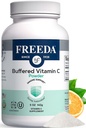 FREEDA 緩衝ビタミン C の粉 (カルシウム アスコルベート) – 非アシディクト, 敏感な個人のための胃フレンドリー ビタミン C – ビーガン, コーシャ, 砂糖のない免疫サポート – 5 oz