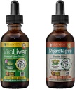 Rejuvica Health VitaLiver & DigestaPro - 高度な肝臓と消化器サポート - より良い吸収のための液体配達 - ミルクアザミ、Chanca Piedra、アーティチョーク、タンポ、その他!