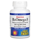 ナチュラルファクター - Rxオメガ-3ファクターミニゲル、EPA 350mg、DHA 140mg、心血管の健康、60ソフトジェルをサポート