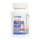 HealthA2Z® ムカス救済 | グアイフェンセイン 1200 mg | 100錠 | 最大強度 | 12時間 | 導電性 | 胸の混雑を解消 | 薄く緩める ムカス (100錠)