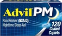 Advil PMの痛みのRelieverおよび夜間睡眠の援助、痛みの軽減のためのIbuprofenの痛みの薬および睡眠の援助のためのDiphenhydramineのクエン酸塩- 120の上塗を施してあるカプレット