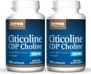 Jarrow式シチコリン(CDPコリン)250mg - 120カプセル、2のパック - 脳の健康と注意のパフォーマンスをサポート - 最大240トータルサービング