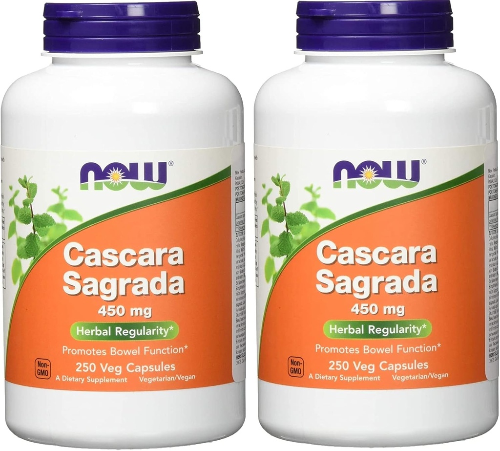 Cascara Sagrada、450のmgの今の食糧による250の帽子(2のパック)