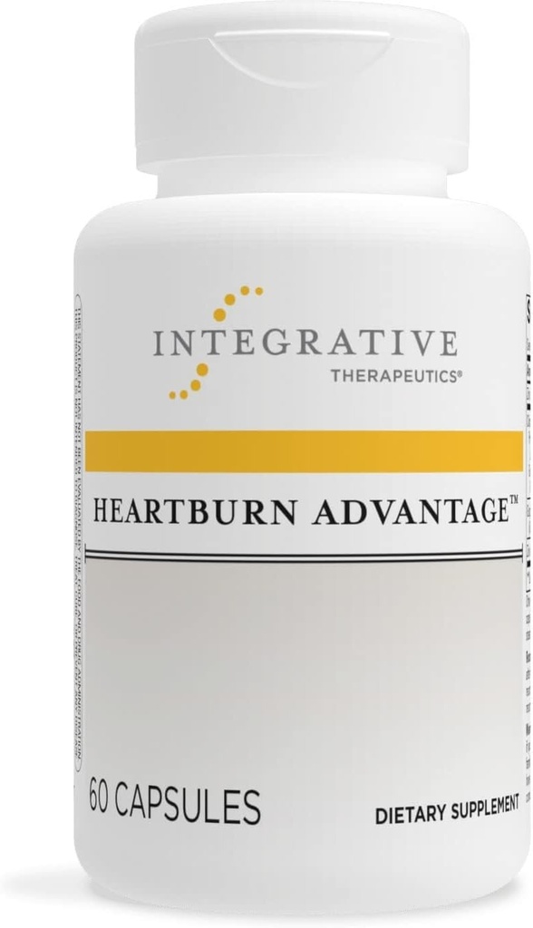 Integrative Therapeutics Heartburn Advantage - Support for Occasional Heartburn, Bloating & Nausea* - Digestive & GI Health Support Supplement- Gluten-Free & Dairy-Free - 60 Capsules (60 Servings)