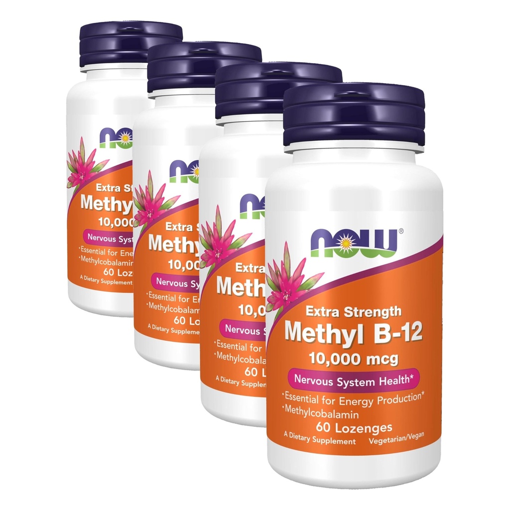 NOWの補足、メチルB-12 (Methylcobalamin) 10,000のmcgの神経系の健康*、60のLozenges (4のパック)