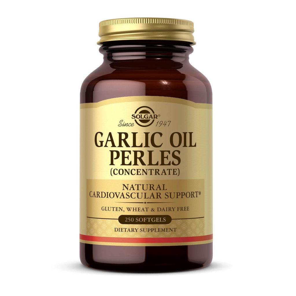 Solgar Garlic Oil Perles、250 Softgels - ナチュラルCardiovascularサポート - ニンニク油コンセントレート、還元臭気 - グルテンフリー、酪農場無料 - 250サービング