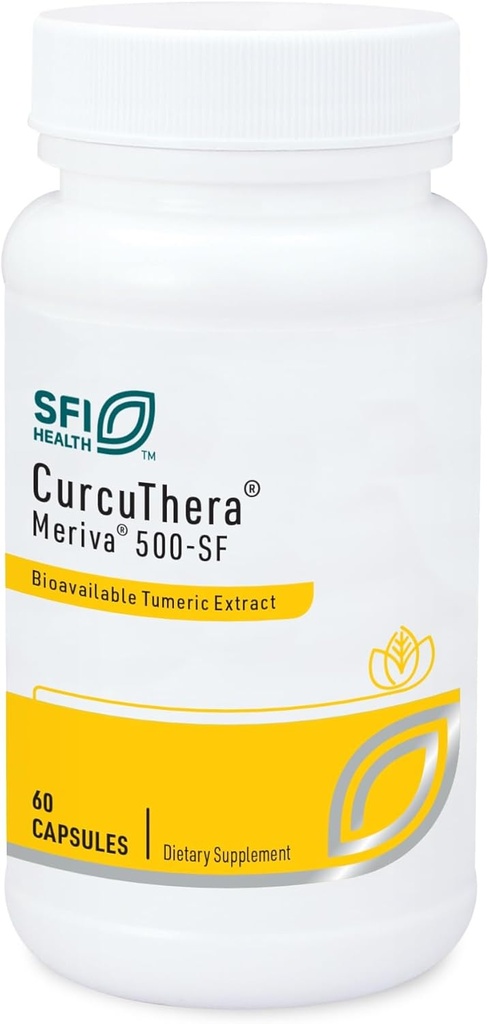Klaire Labs SFI Health CurcuThera - 500ミリグラムのMeriva Curcumin Complex with 29x Higher Bioavailability & Patented Phytosome Delivery Technology, Hypoallergenic, ビーガン (60カプセル)