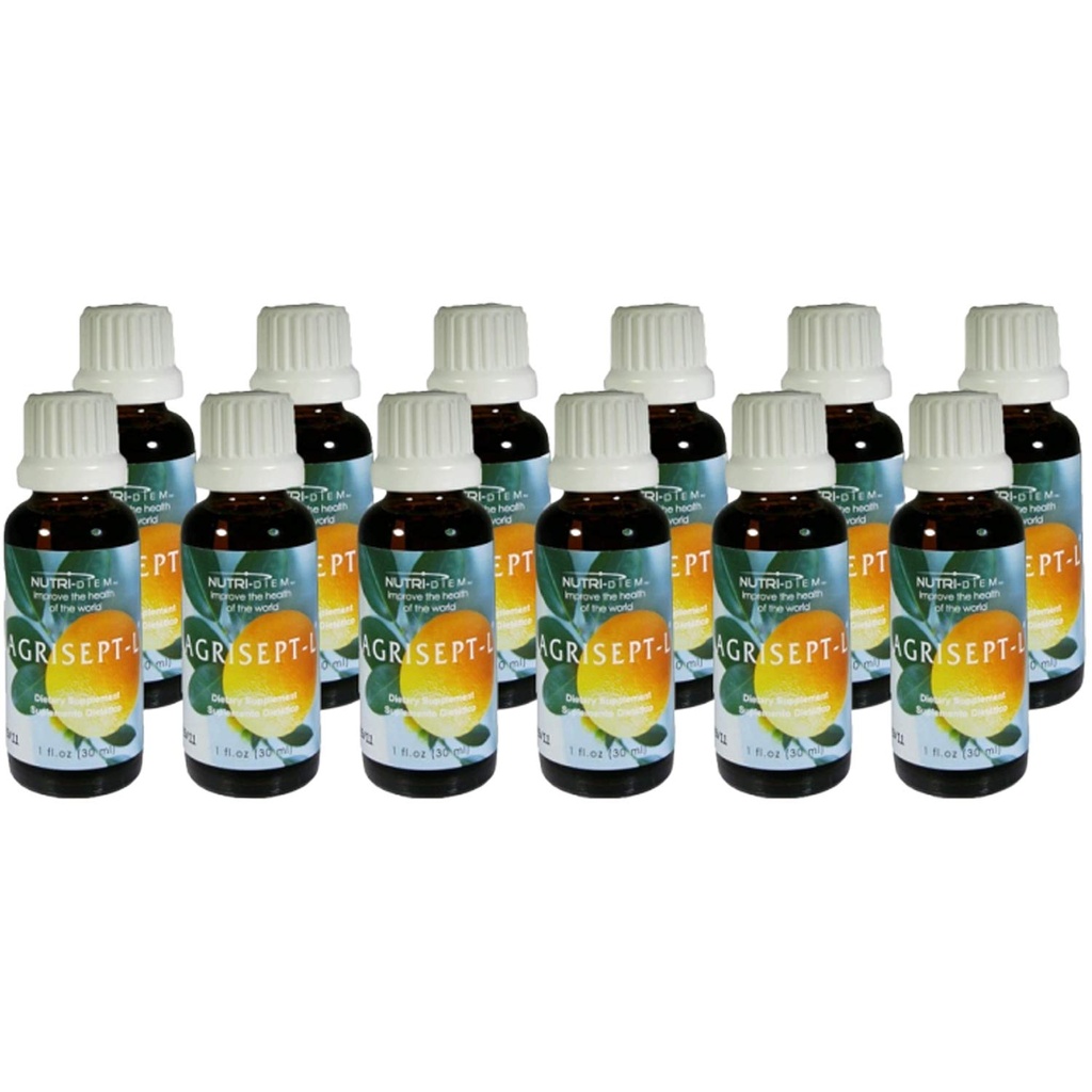 Agrisept - L 酸化防止剤 30ml (1 oz) Nutri-Diem Inc.による 12 本のびん。
